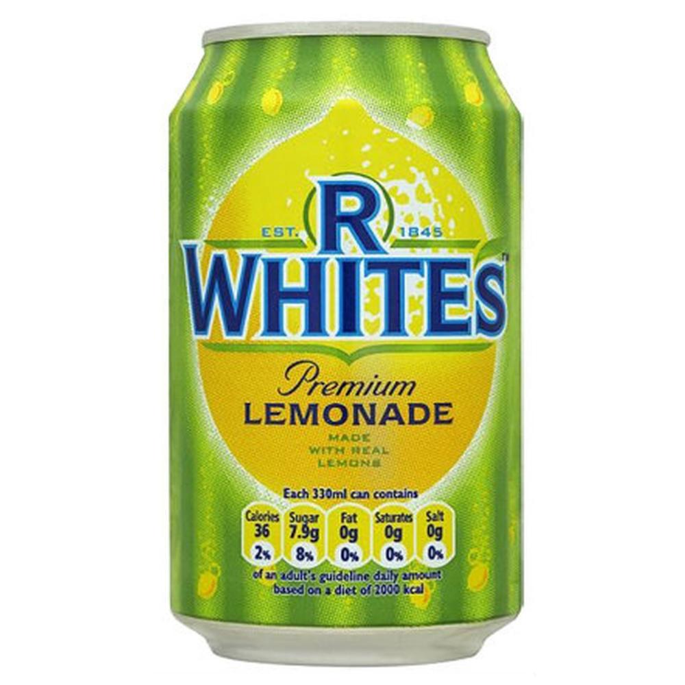 R WHITES LEMONADE 24 X 330ML CANS
